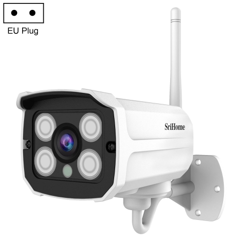 SriHome SH024 3,0 миллиона пикселей 1296P HD наружная IP-камера, поддержка обнаружения движения / обнаружения гуманоидов / ночного видения / TF-карта, вилка европейского стандарта