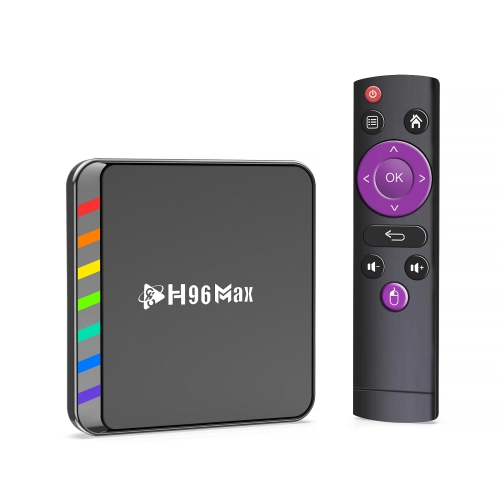 H96 Max W2 4K Ultra HD Android 11.0 Smart TV Box с дистанционным управлением, четырехъядерный процессор Amlogic S905W2, 4 ГБ + 32 ГБ (EU Plug)