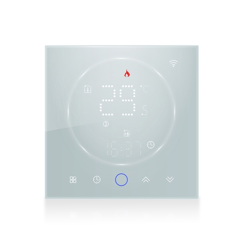 BHT-008GBL 95-240V AC 16A Умный дом Электрический нагревательный светодиодный термостат без WiFi (белый)
