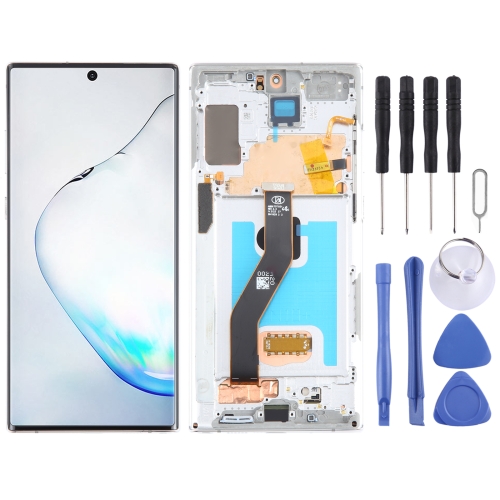 Для Samsung Galaxy Note10+ SM-N975 OLED ЖК-экран дигитайзер в сборе с рамкой (серебристый)