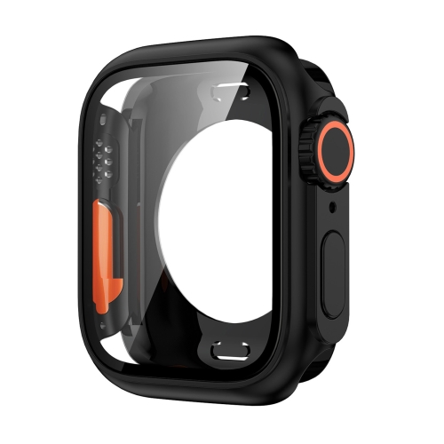 Для Apple Watch Series 8 / 7 41 мм Замена на Ultra 49 мм All-Inclusive Film Hybrid PC Watch Case (черный)