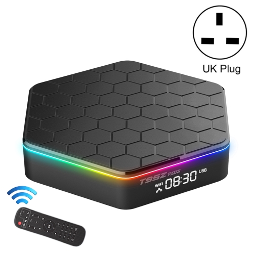 T95Z Plus 8K WiFi6 Android 12.0 Smart TV Box с пультом дистанционного управления, 4 ГБ + 32 ГБ, четырехъядерный процессор Allwinner H618 (британская вилка)