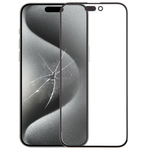 Для iPhone 15 Pro Max Наружная стеклянная линза переднего экрана с оптически прозрачным клеем OCA
