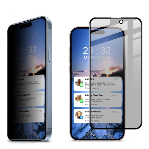 Для iPhone 15 Plus imak HD полноэкранная антишпионская защитная пленка из закаленного стекла