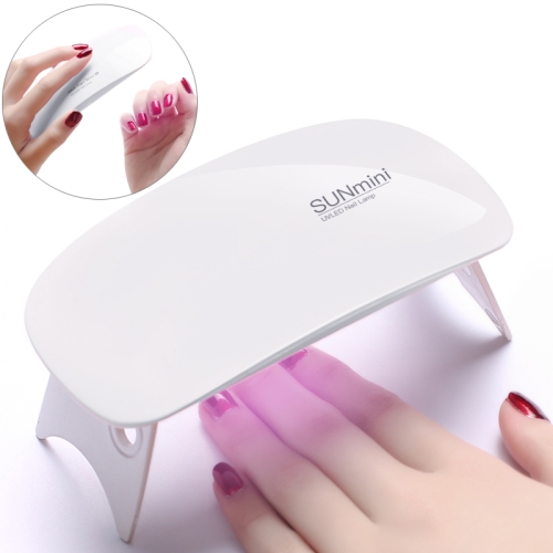 SUN mini 2 6W UV + LED USB Nail Lamp Fingernail Gel Curing Dryer (белый)