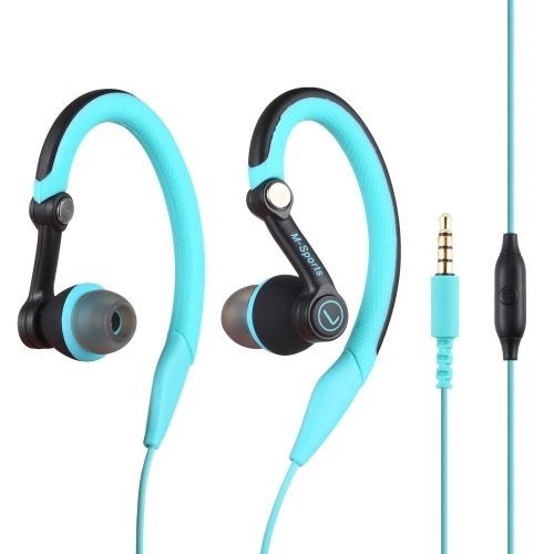 MUCRO MB-232 работает на ухо Sport Earhook Wired стерео наушники для беговой спортзала (синий)