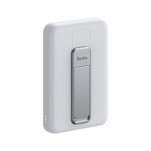 Benks MP08 10000mAh 15W Magsafe Magnetic Wireless Fast Charging Power Bank с подставкой (белый)