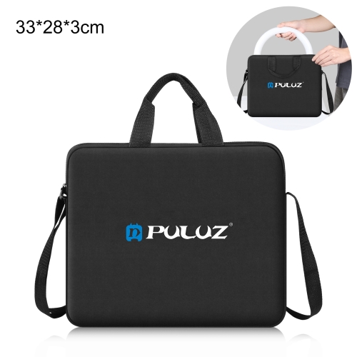 PULUZ 10-дюймовые кольцевые светодиодные фонари Портативная сумка для хранения на молнии Сумки через плечо, размер: 33 см x 28 см x 3 см (черный)
