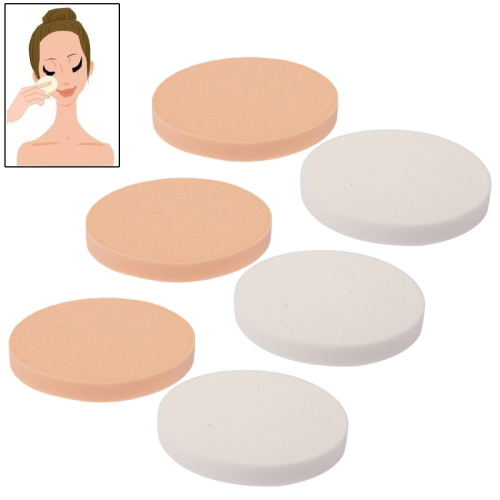 Круглая форма для профессионального использования Face Flawless Makeup Powder Puff Sponge (6шт в одной упаковке, цена указана за 6шт)