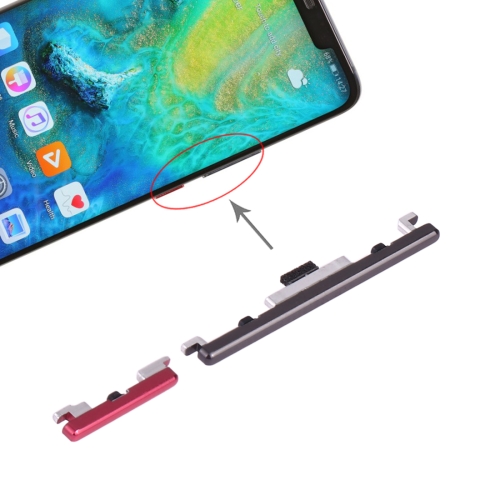 Для кнопки питания Huawei Mate 20 Pro и кнопки регулировки громкости (черный)