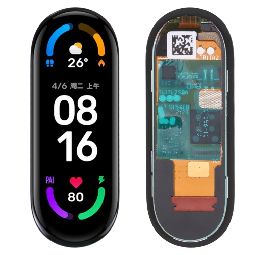 Оригинальный ЖК -экран и дигитайзер Полная сборка для Xiaomi Mi Band 6