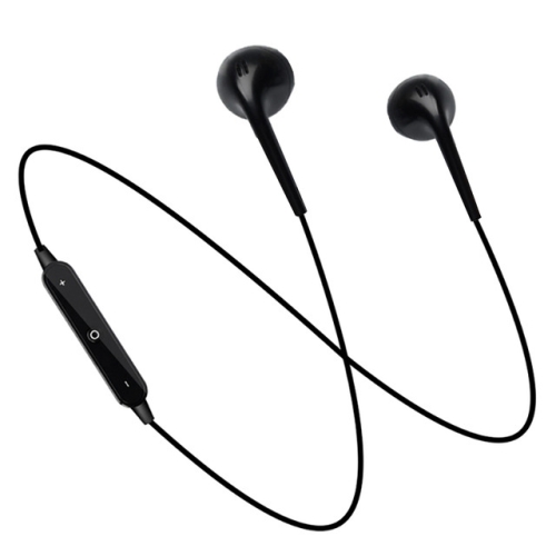 S6 Sport Wireless Bluetooth Earphone для iPhone / Xiaomi / Huawei, с микрофоном (черный)