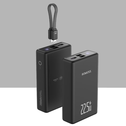 ROMOSS LT20A 20000 мАч поставляется с блоком питания для мобильных устройств Treasure с двухсторонней быстрой зарядкой (черный)